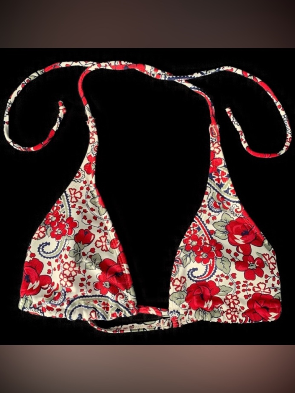 Tommy Hilfiger Floral & Paisley Print Bikini Top